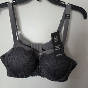 Torrid Charcoal Lace Full Coverage Bra